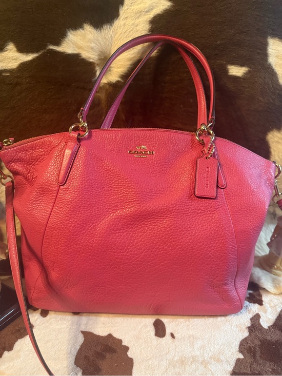Coach Handbags - Coach Hot Pink Pebbled Leather Shoulder Tote